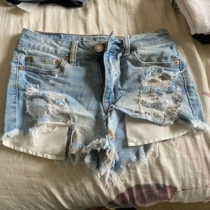 American eagle high waisted jean shorts